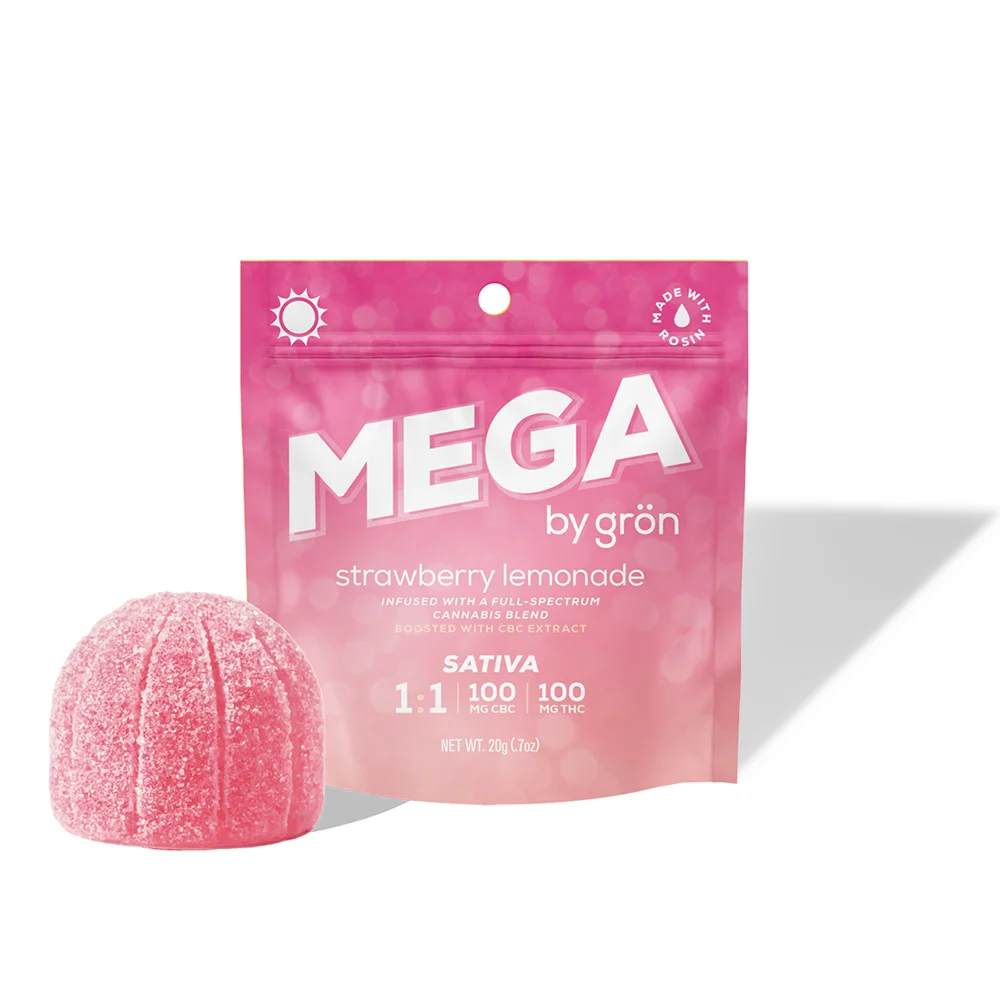 1:1 STRAWBERRY LEMONADE MEGA PEARL 100MG THC:CBC