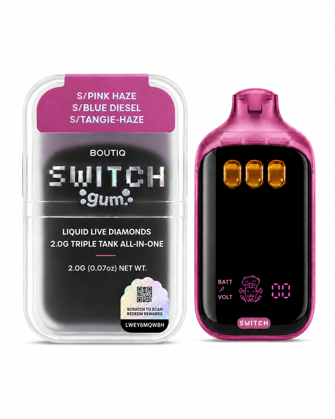 SWITCH AIO PINK HAZE/BLUE DIESEL/TANGIE HAZE 2G