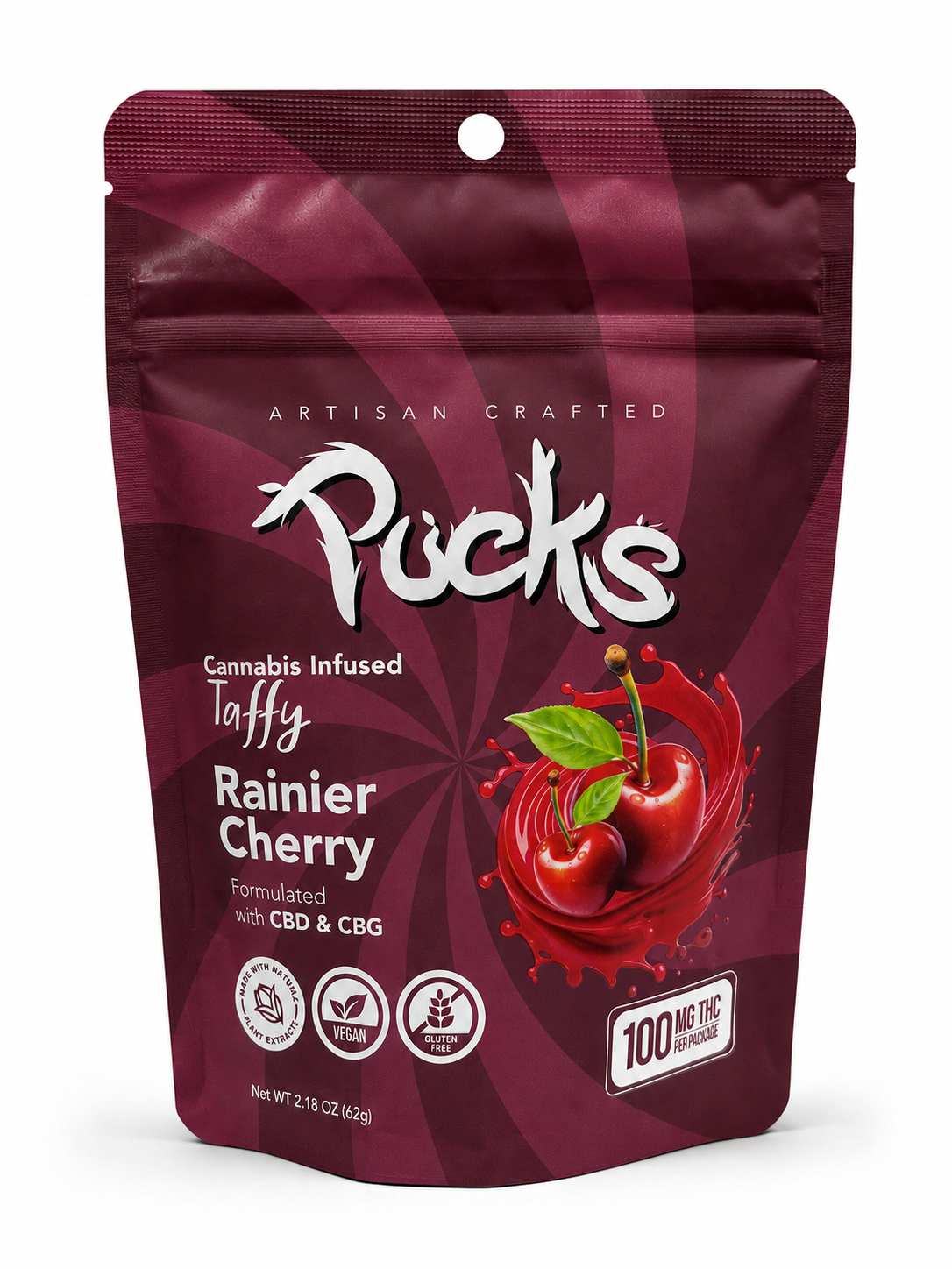 RAINIER CHERRY TAFFY 100MG