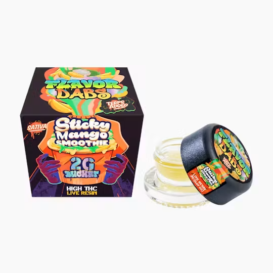 2G- STICKY MANGO SMOOTHIE- LIVE RESIN + TERPENES- FLAVOR DABS