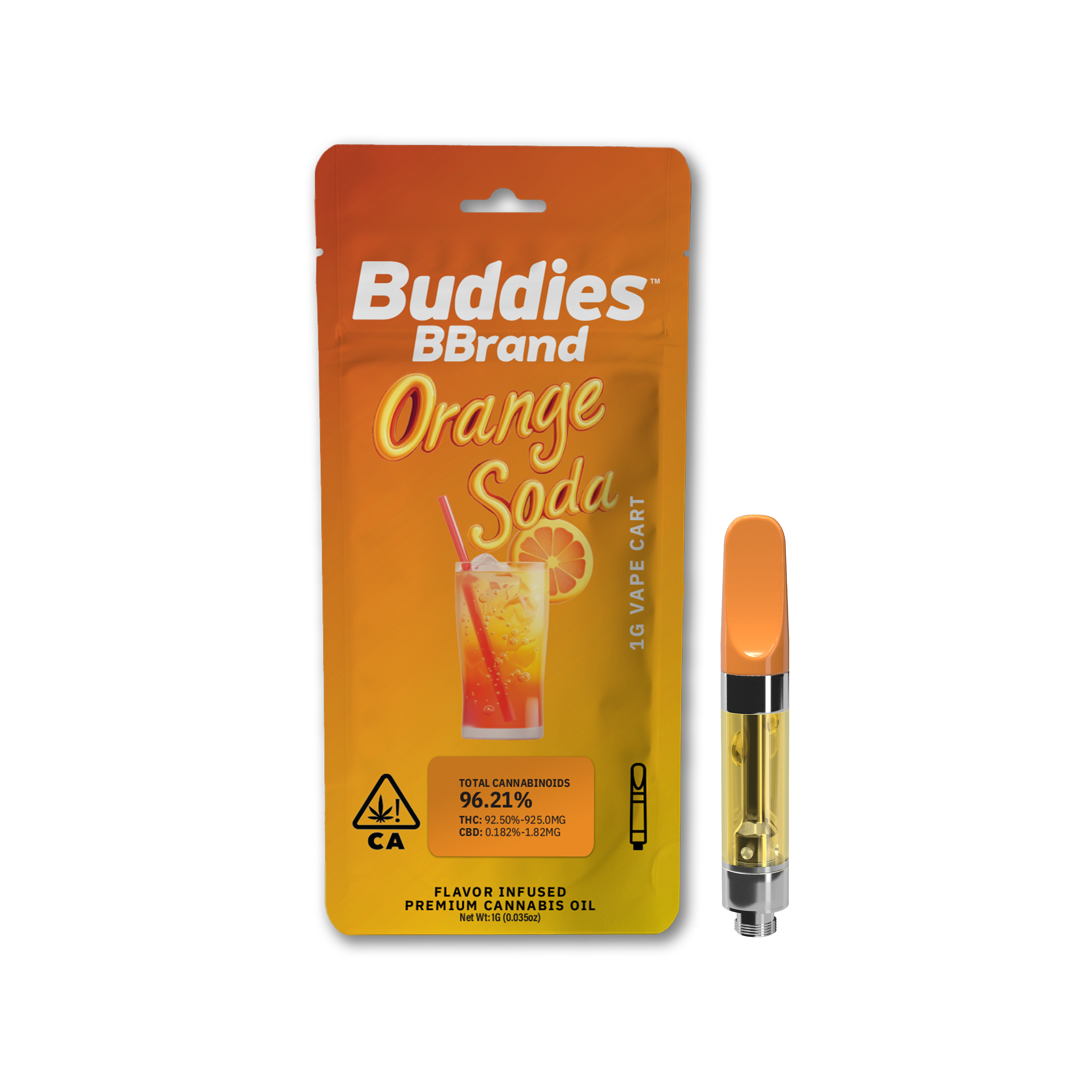 1G- ORANGE SODA- FLAVOR INFUSED- CARTRIDGE