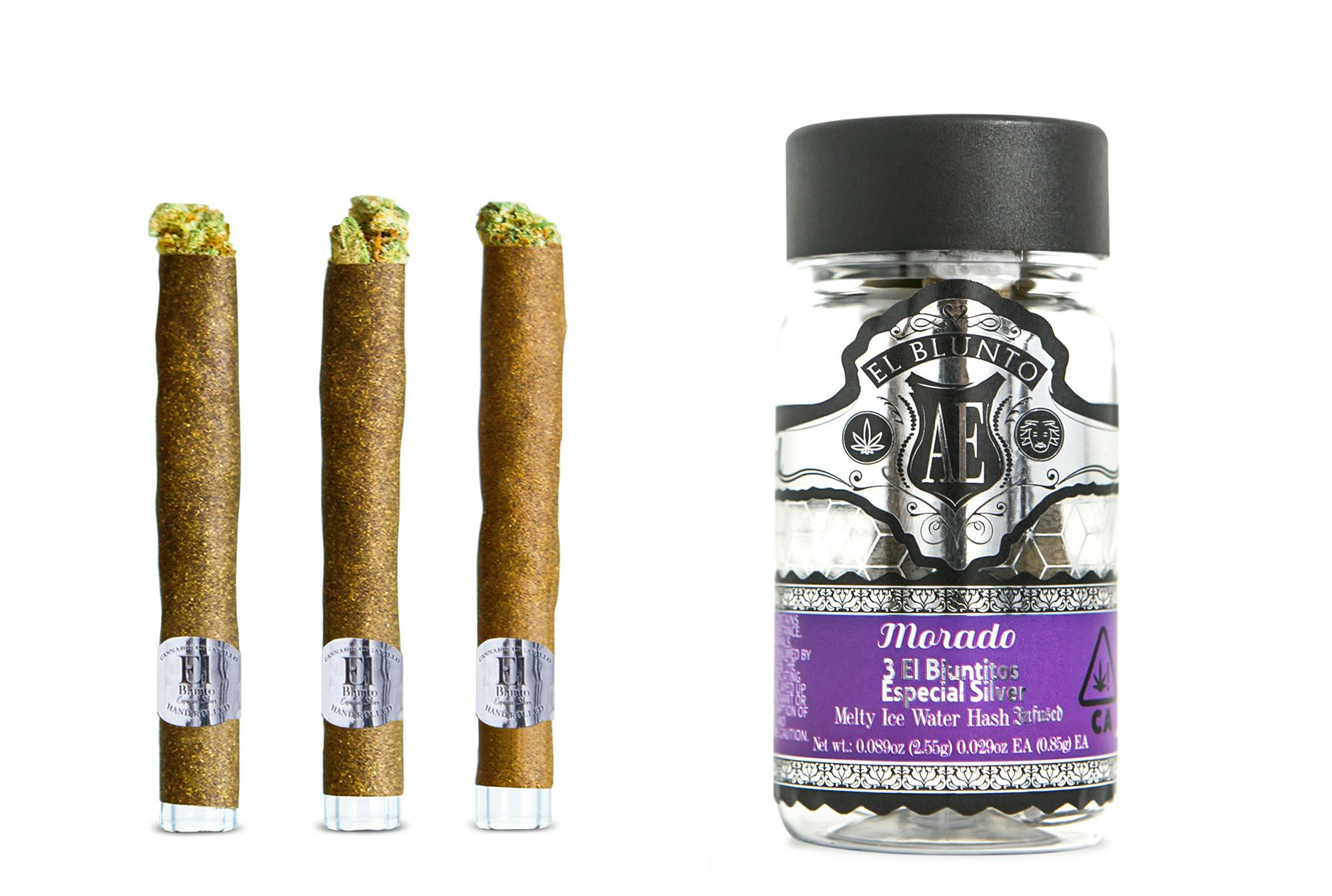 3PK- 0.85G- EL BLUNTITO- SILVER MORADO-HASH INFUSED