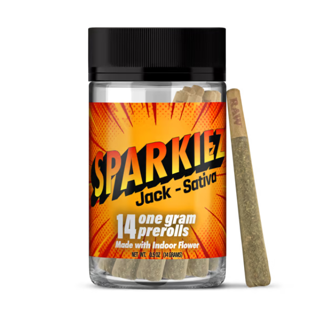 Sparkiez - 14PK- 1G- SATIVA- JACK- PRE ROLLS