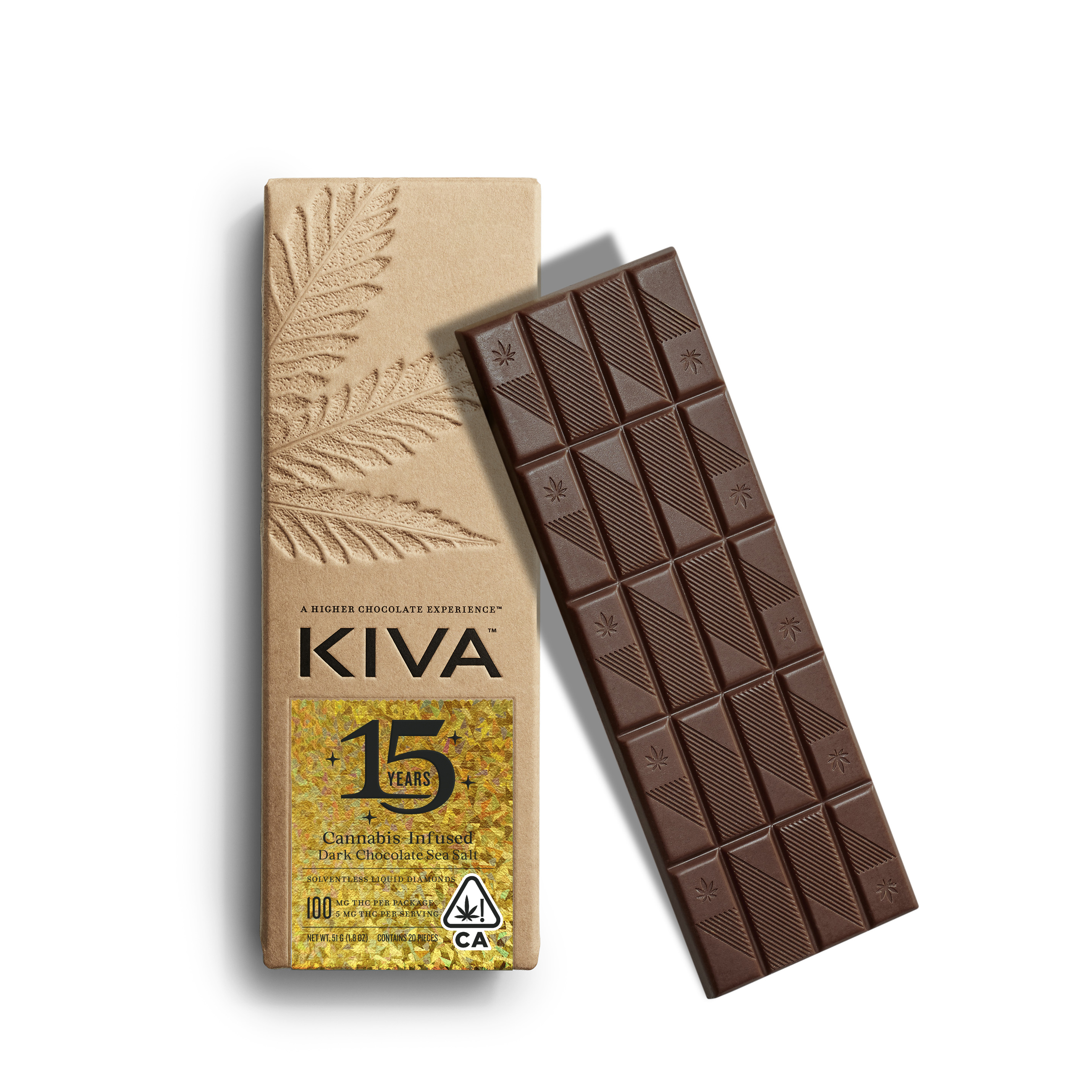 Kiva - SEA SALT- DARK CHOCOLATE BAR