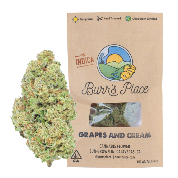 Burr's place - 1/4 OZ- GRAPES AND CREAM- SUN GROWN