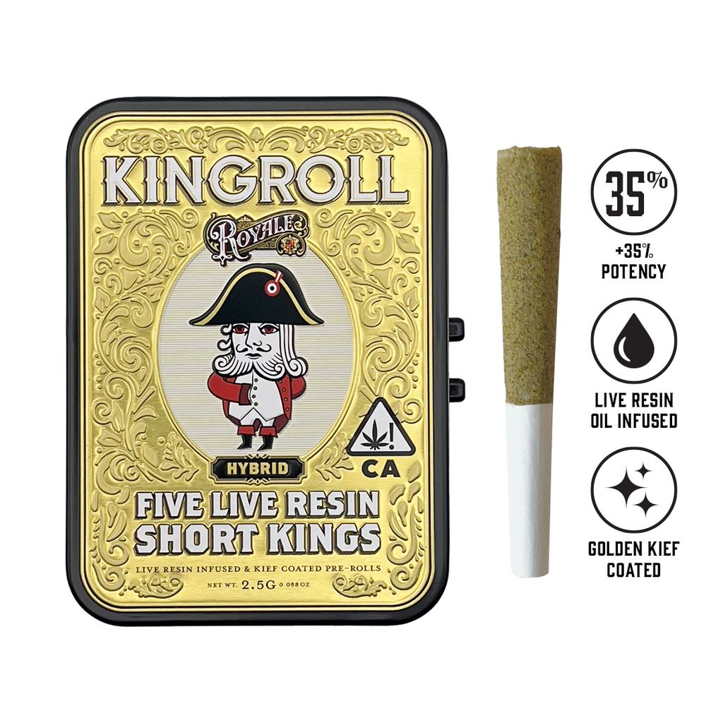 Kingroll - 5PK- 0.5G- PUFFY PAYTON - LIVE RESIN & KIEF COATED- SHORT KINGS Main Image