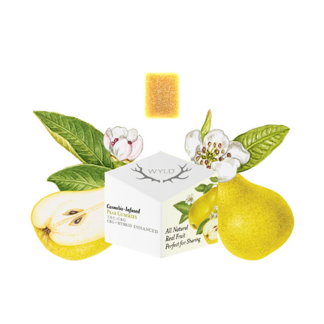 10CT- PEAR- 1:1- THC:CBG- GUMMIES