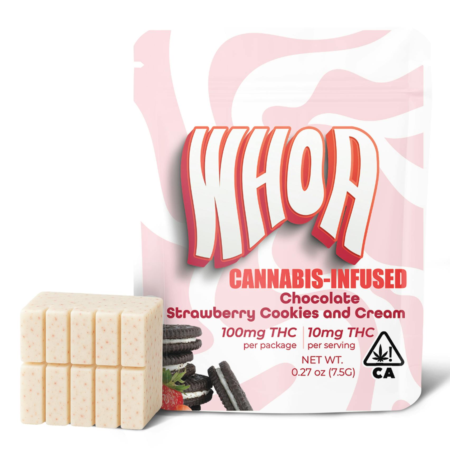 Whoa - SINGLE- 100MG- STRAWBERRY COOKIES AND CREAM- BITE