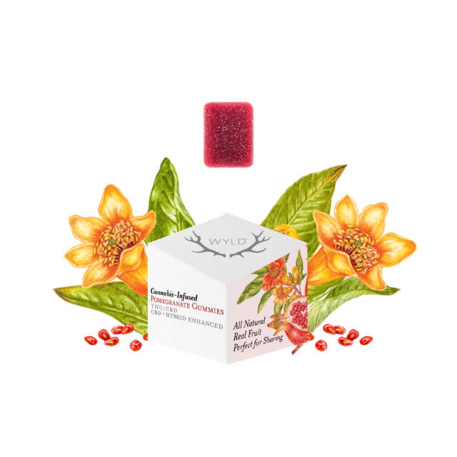 10CT- POMEGRANATE 1:1- THC:CBD- GUMMIES