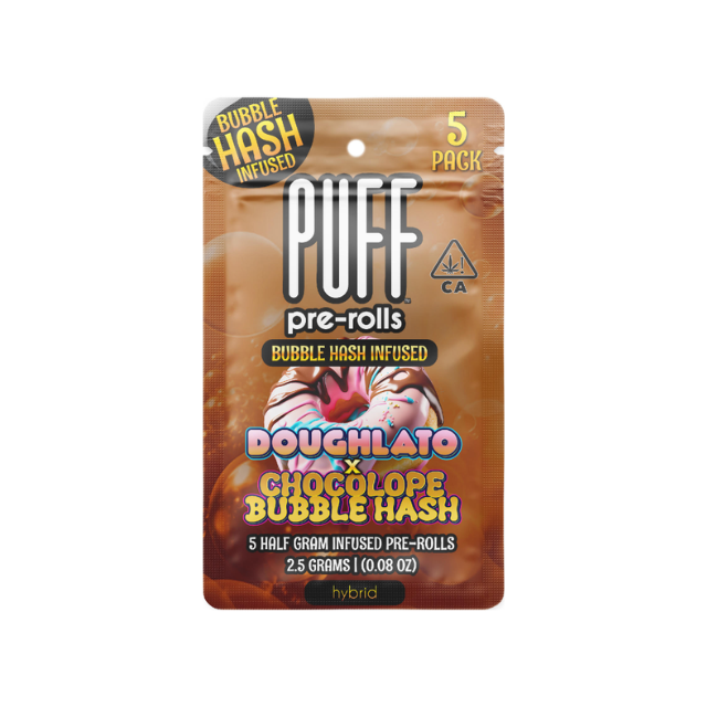Puff - 5PK- 0.5G- DOUGHLATO X CHOCOLOPE- HASH INFUSED
