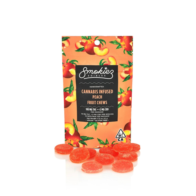 Smokiez - 10CT- PEACH- FRUIT CHEWS Main Image