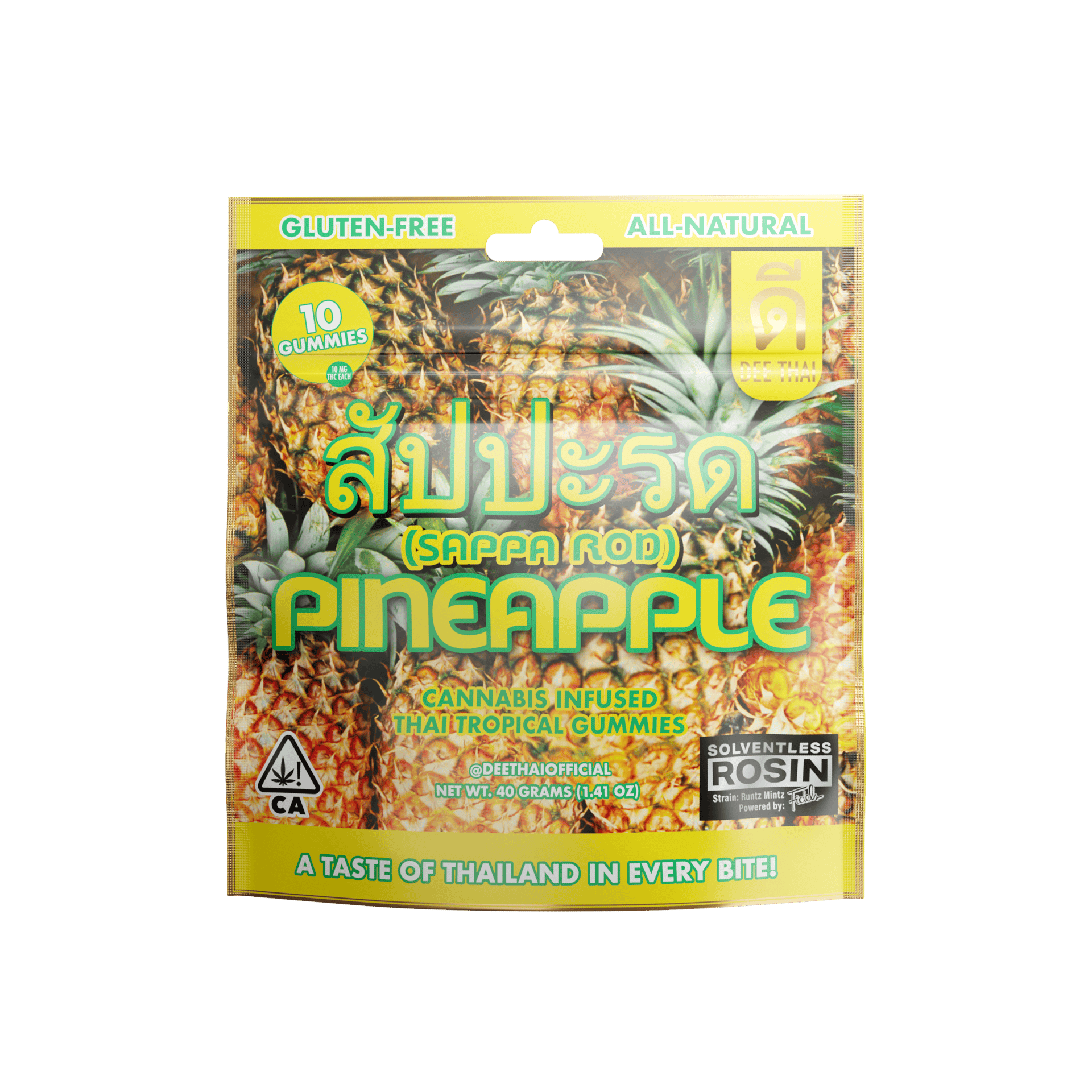 10CT- PINEAPPLE- LIVE ROSIN GUMMIES