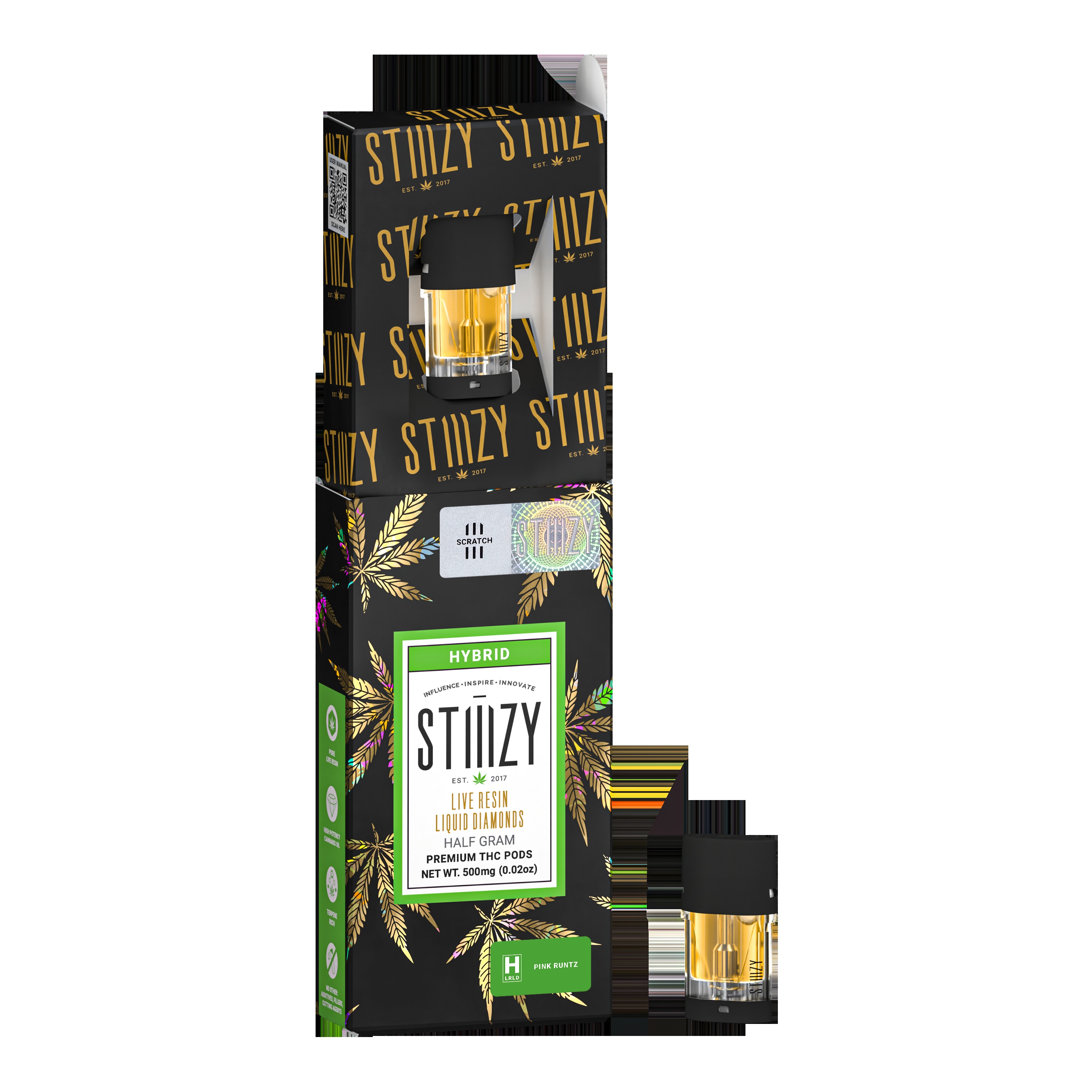 Stiiizy - 0.5G- PINK RUNTZ- LIVE RESIN LIQUID DIAMONDS- POD Main Image