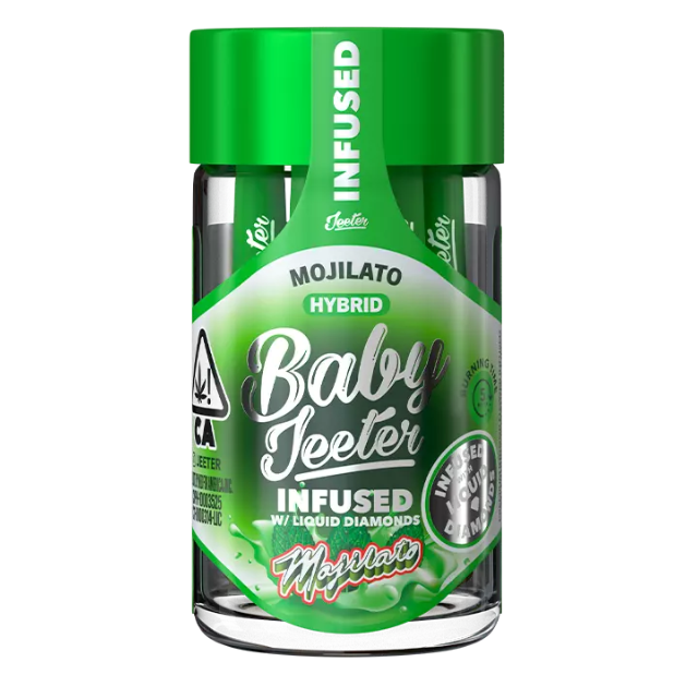Jeeter - 5PK- 0.5G- MOJILATO- INFUSED- DIAMOND- BABY JEETER