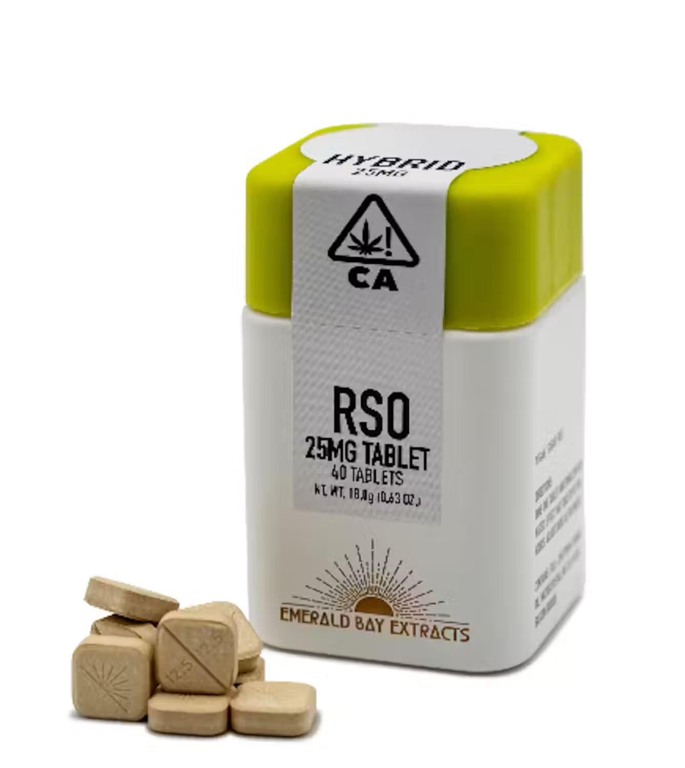 Emerald bay extracts - 40CT- 25MG- GOVERNMENT OASIS- RSO- TABLET