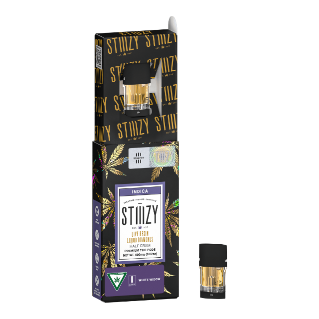 Stiiizy - 0.5G- WHITE WIDOW- LIVE RESIN LIQUID DIAMONDS- POD