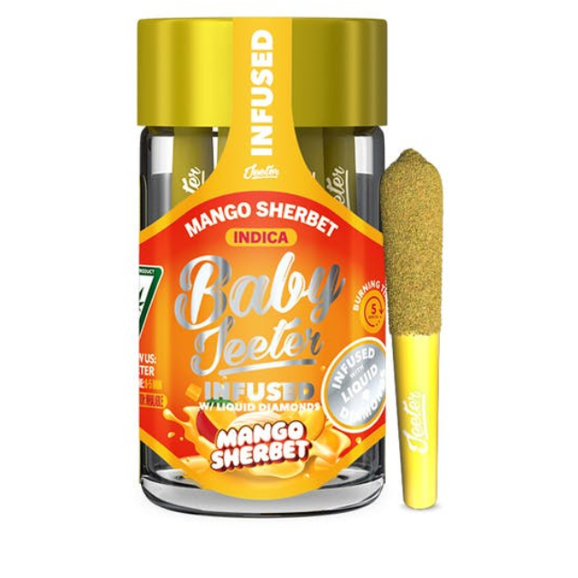 5PK- 0.5G- MANGO SHERBET- INFUSED- DIAMOND- BABY JEETER