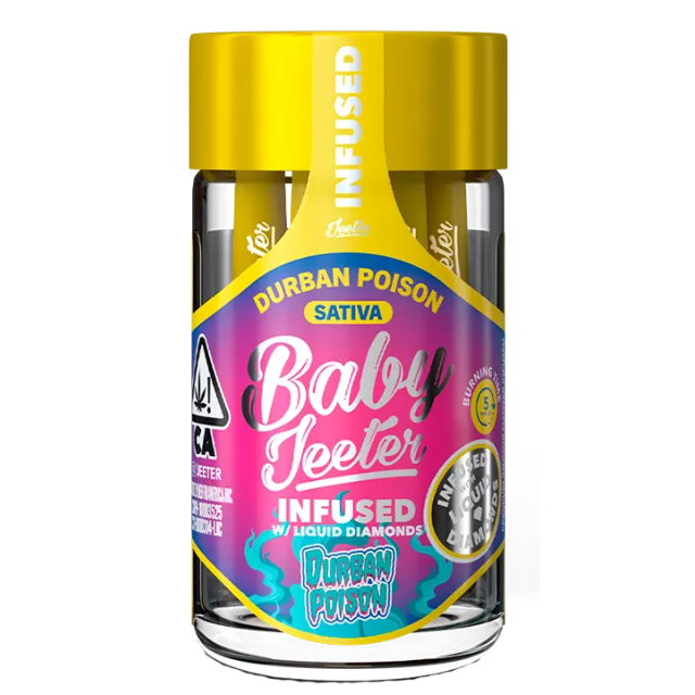 5PK- 0.5G- DURBAN POISON- INFUSED- BABY JEETER