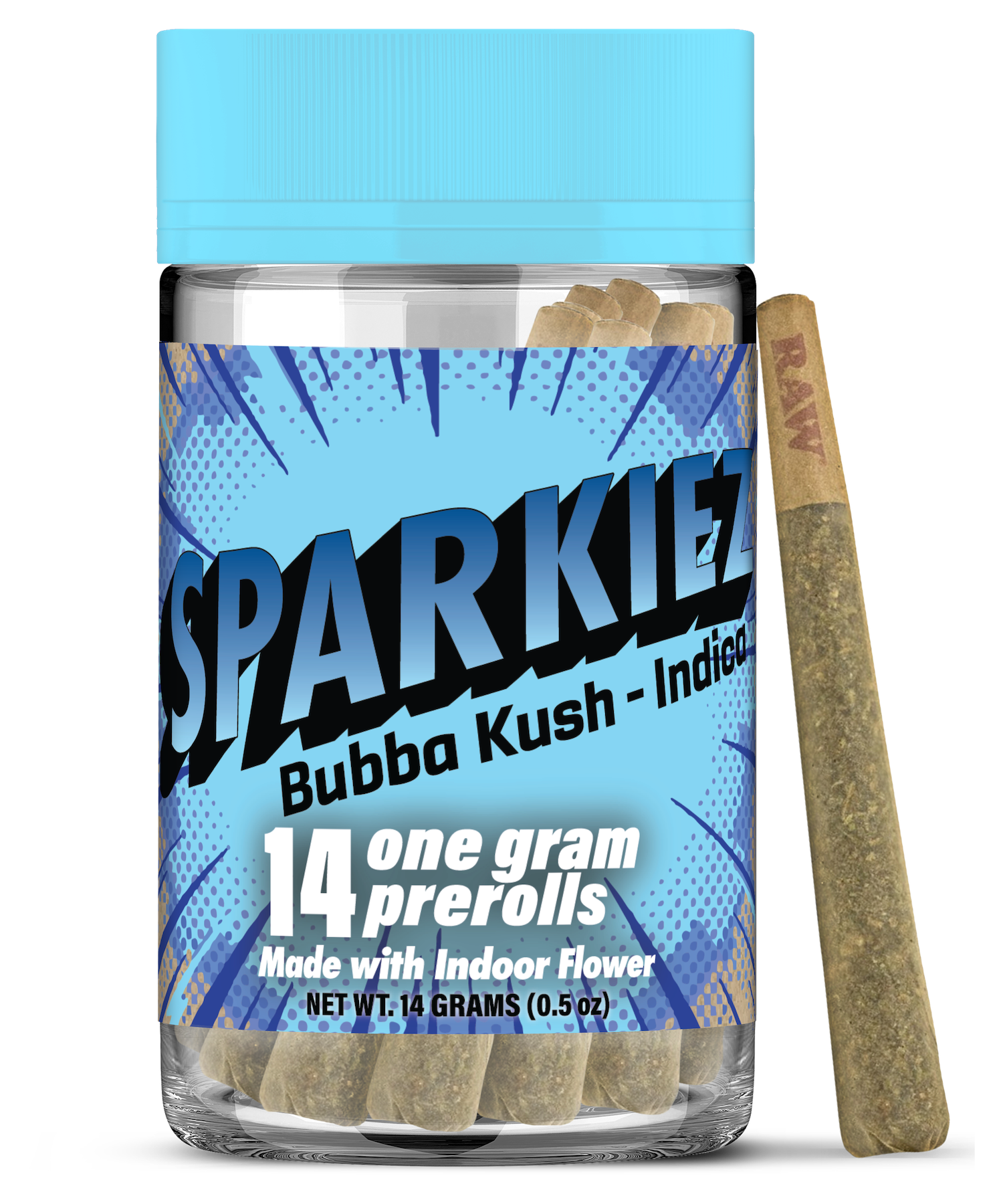 Sparkiez - 14PK- 1G- INDICA- BUBBA KUSH- PRE ROLLS