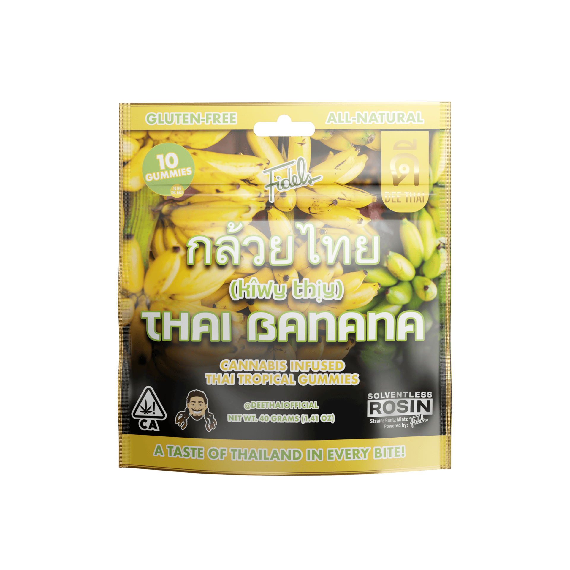 10CT- THAI BANANA- LIVE ROSIN GUMMIES