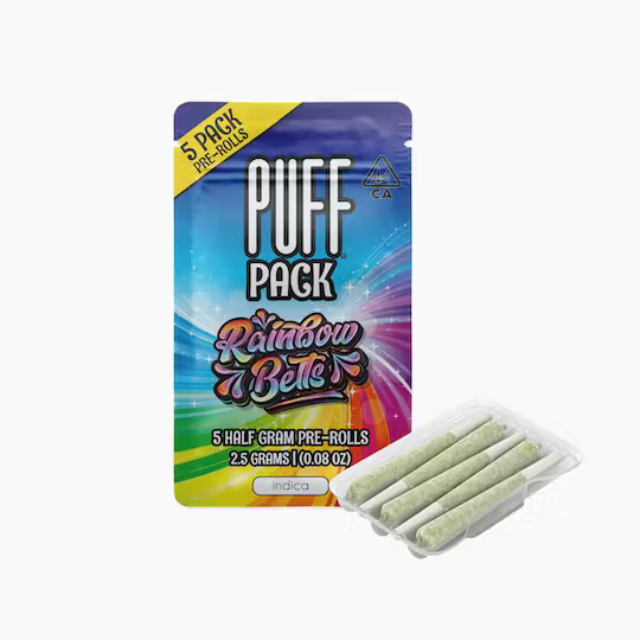 Puff - 5PK- 0.5G- RAINBOW BELTS- PRE ROLLS