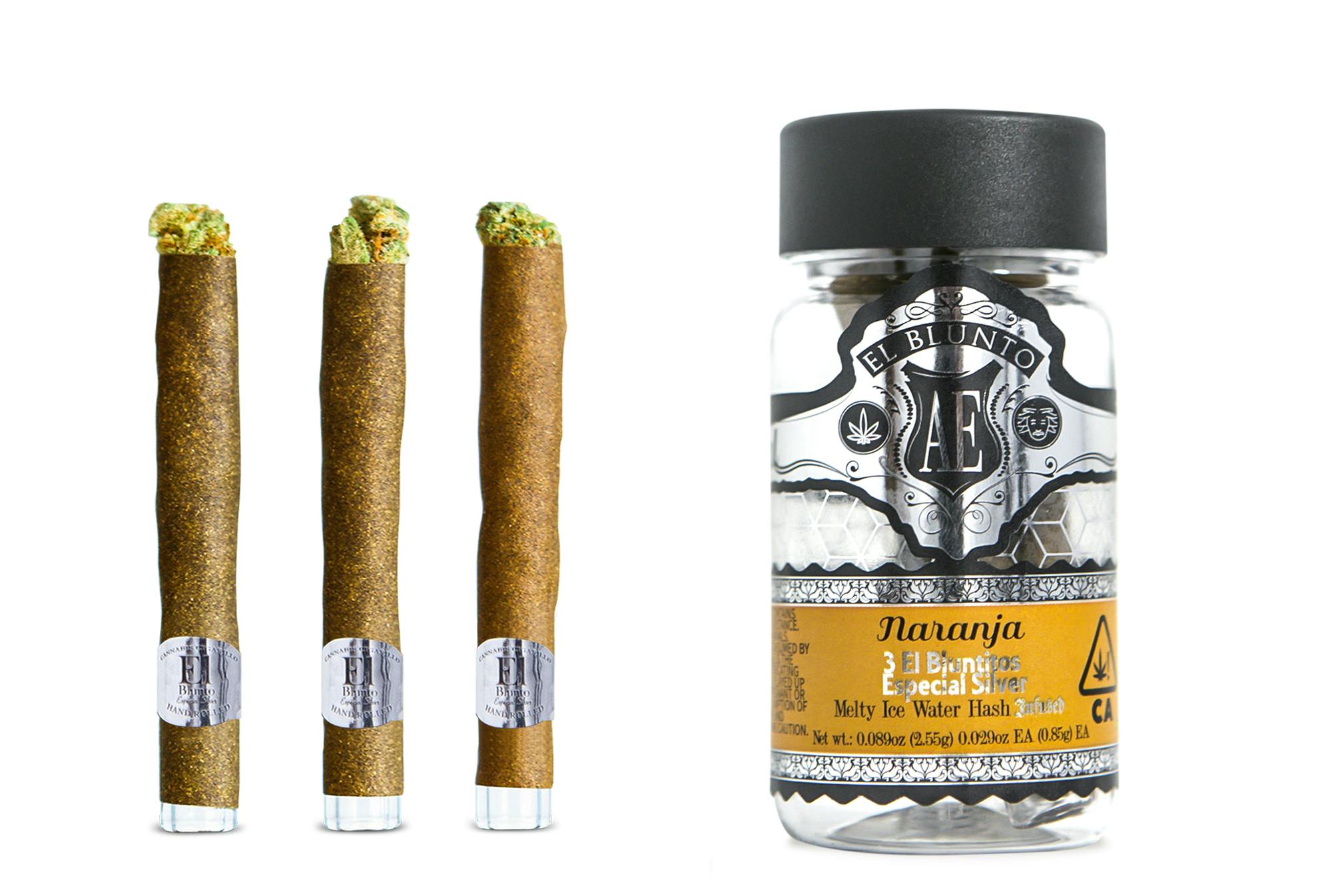 Albert einstone - 3PK- 0.85G- EL BLUNTITO- SILVER NARANJA- HASH INFUSED