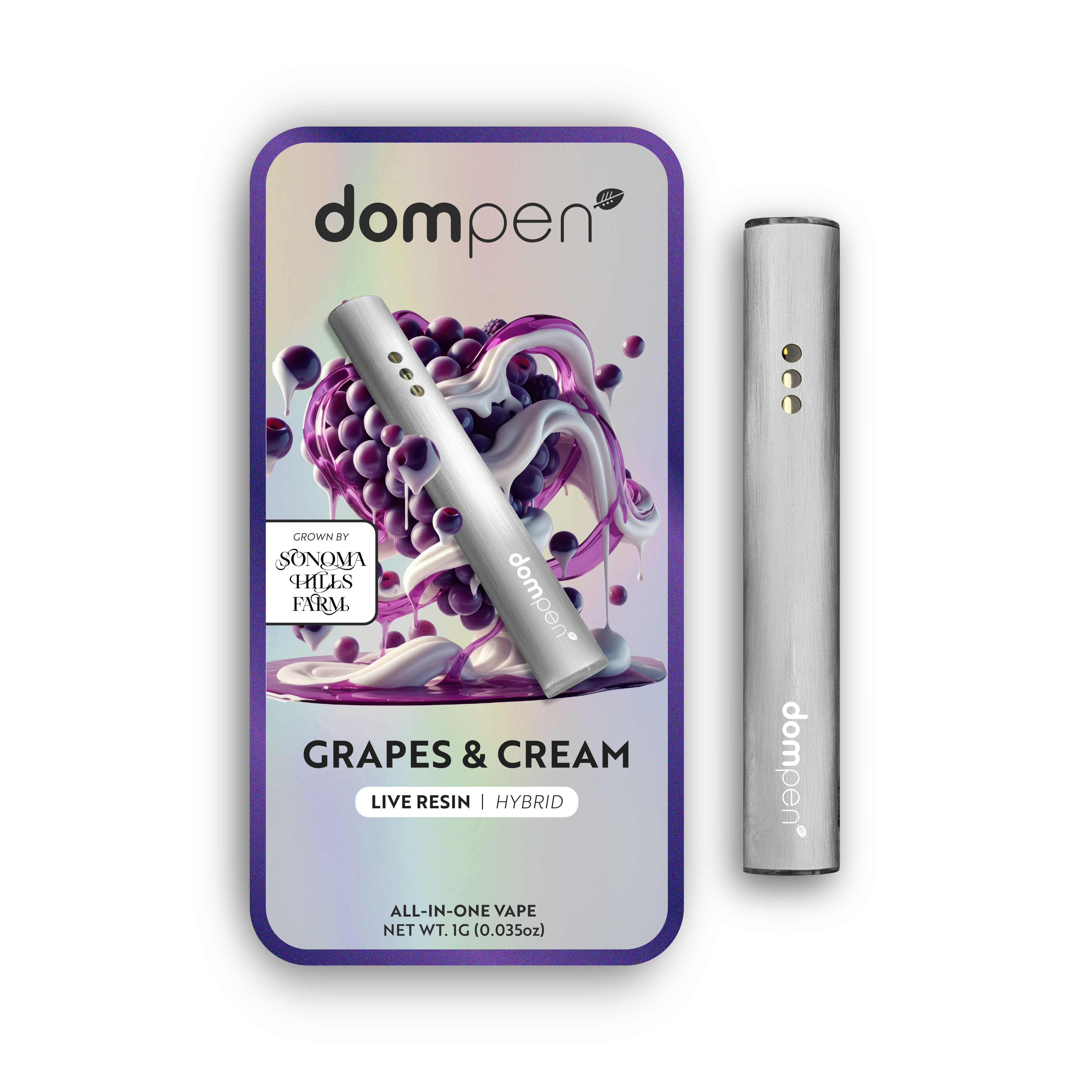 1G- GRAPES & CREAM- LIVE RESIN- DISPOSABLE