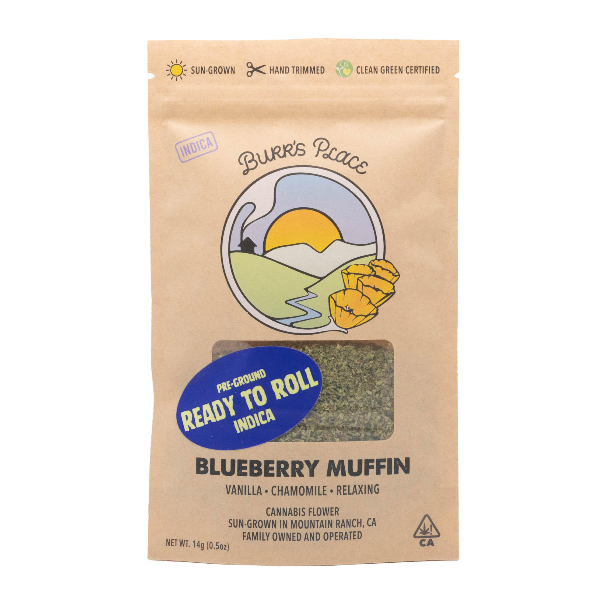 Burr's place - 1/2 OZ- BLUEBERRY MUFFIN- SHAKE- SUN GROWN Main Image