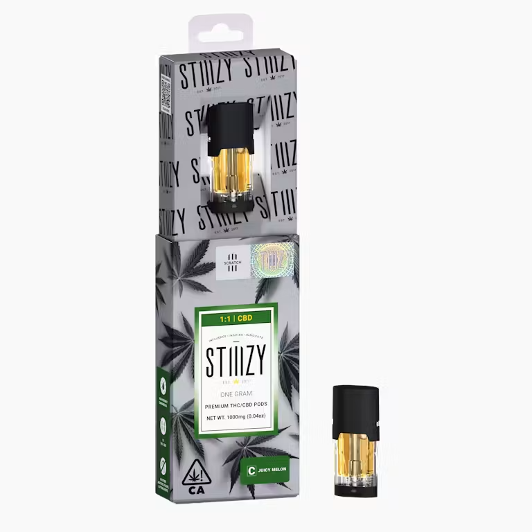1G- JUICY MELON- 1:1- THC:CBD- POD
