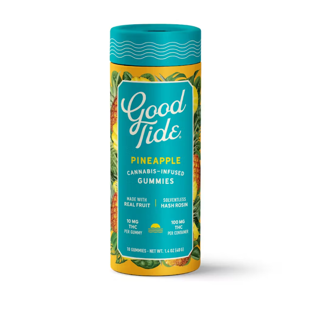 Good tide - 10CT- PINEAPPLE- SOLVENTLESS- GUMMIES Main Image