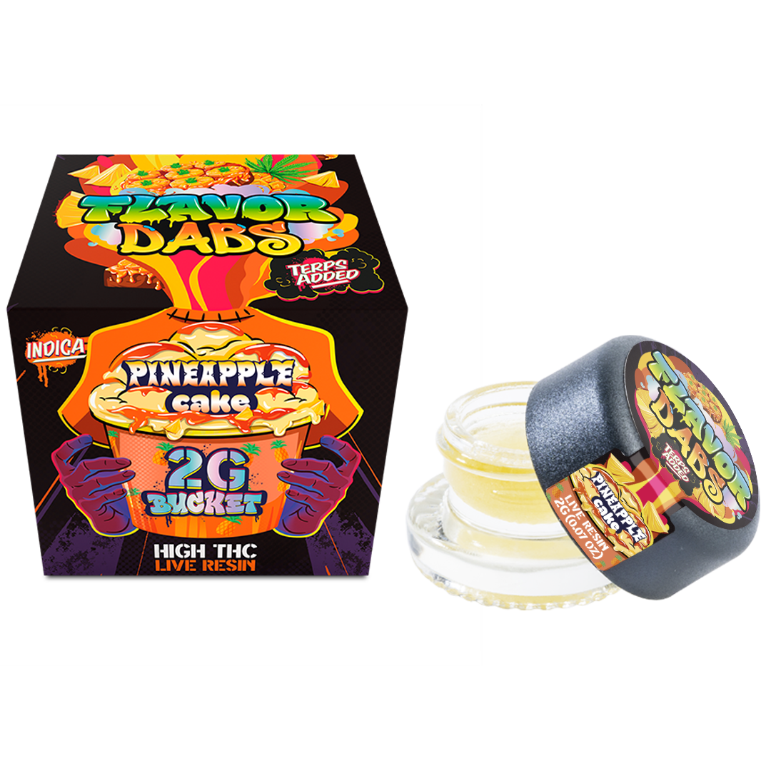 2G- PINEAPPLE CAKE- LIVE RESIN + TERPENES- FLAVOR DABS