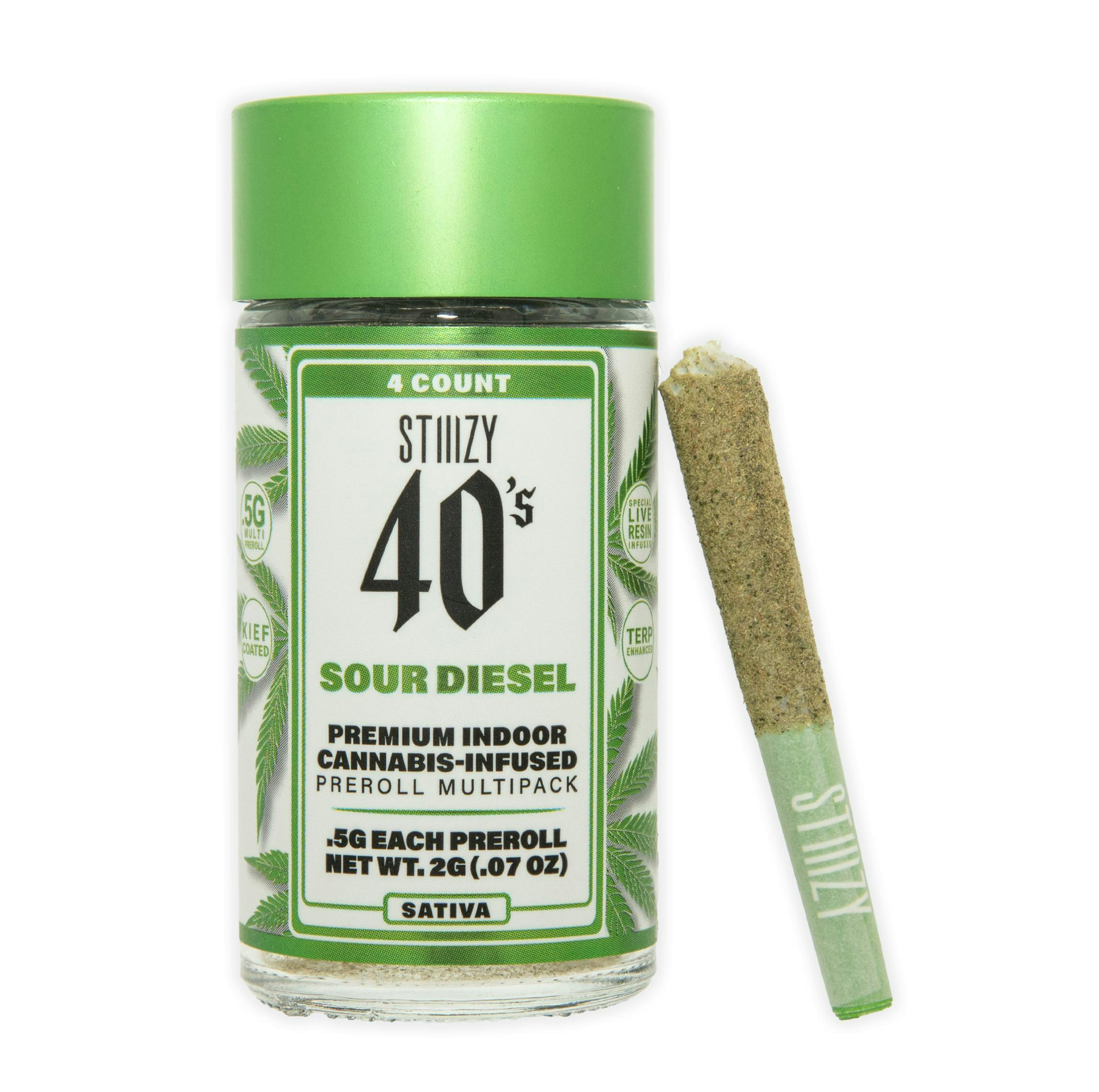 Stiiizy - 5PK- 0.5G- SOUR DIESEL- 40'S- INFUSED Main Image
