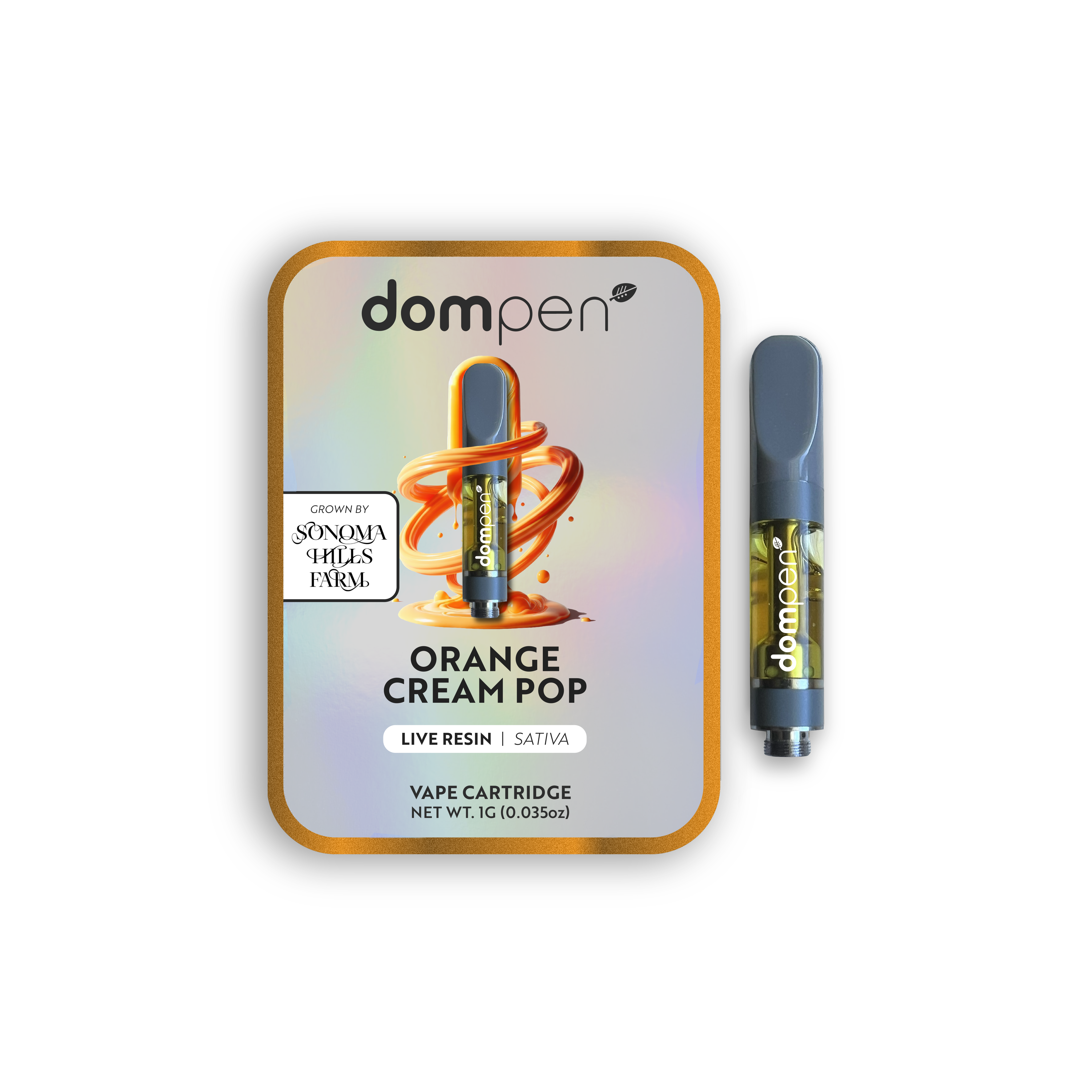 1G- ORANGE CREAM POP- LIVE RESIN- CARTRIDGE