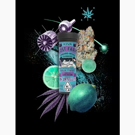 Kiva lost farm - 10CT- BAJA TWIST- LIVE RESIN- GUMMIES
