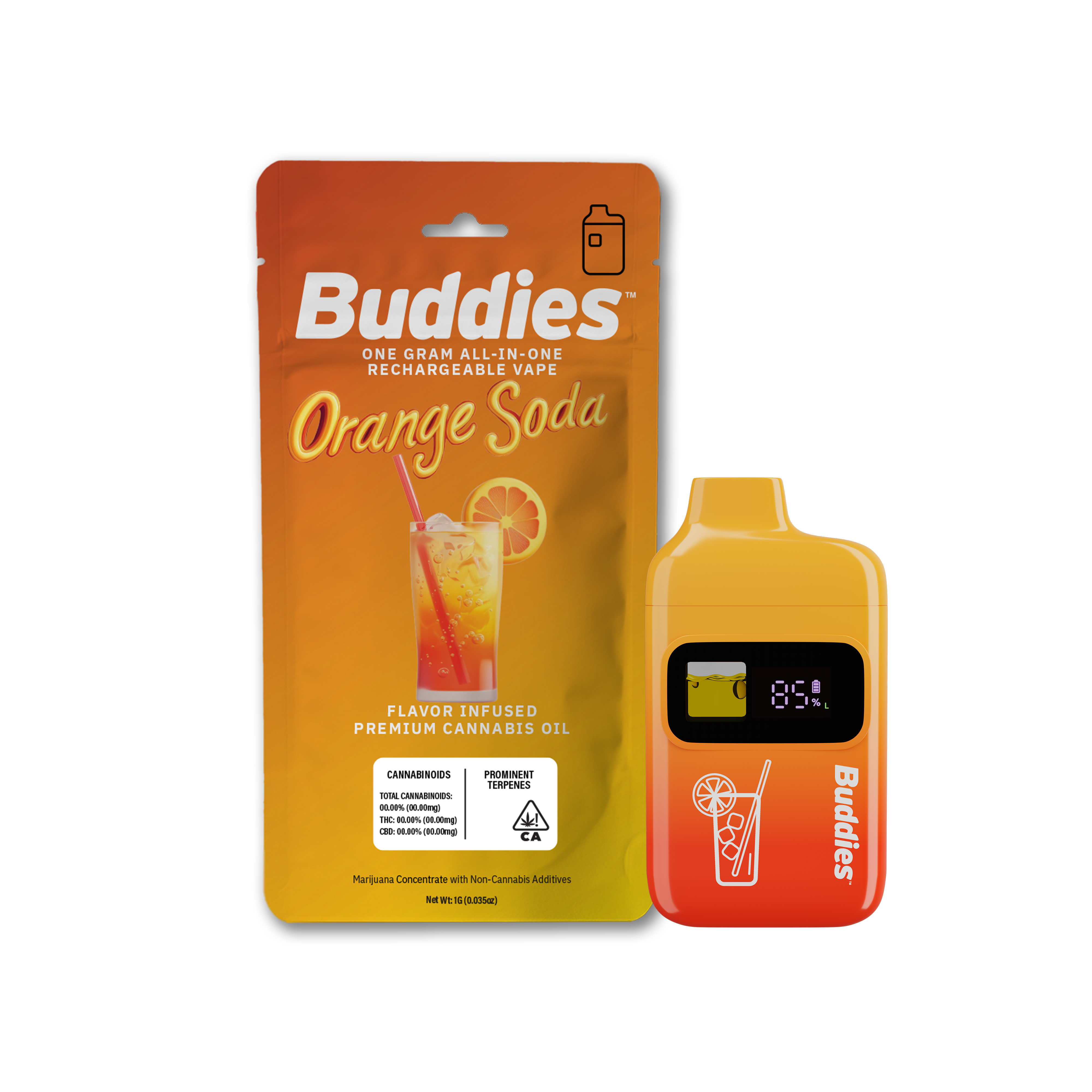 1G- ORANGE SODA- FLAVOR INFUSED- DISPOSABLE
