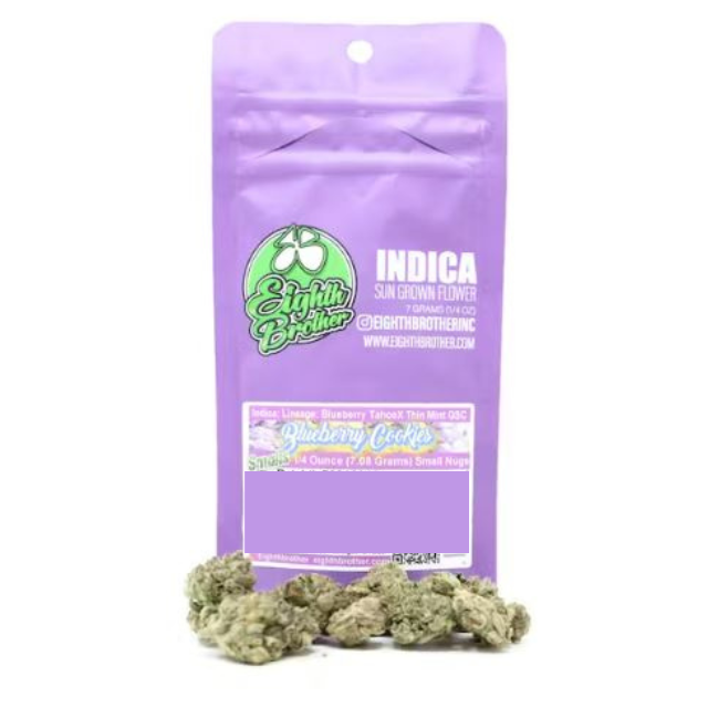 Eighth brother - 1/4OZ - BLUEBERRY COOKIES -SUN GROWN - SMALLS