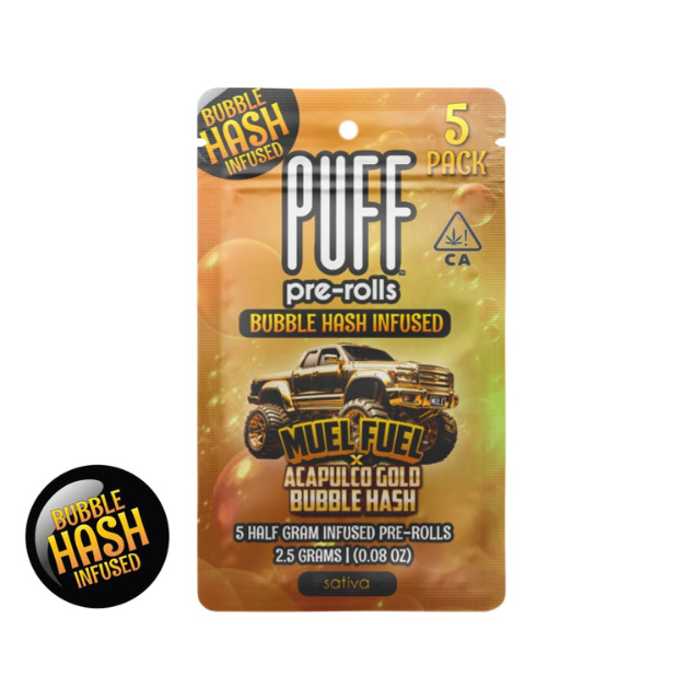 Puff - 5PK- 0.5G- MULE FUEL X ACAPULCO GOLD- HASH INFUSED