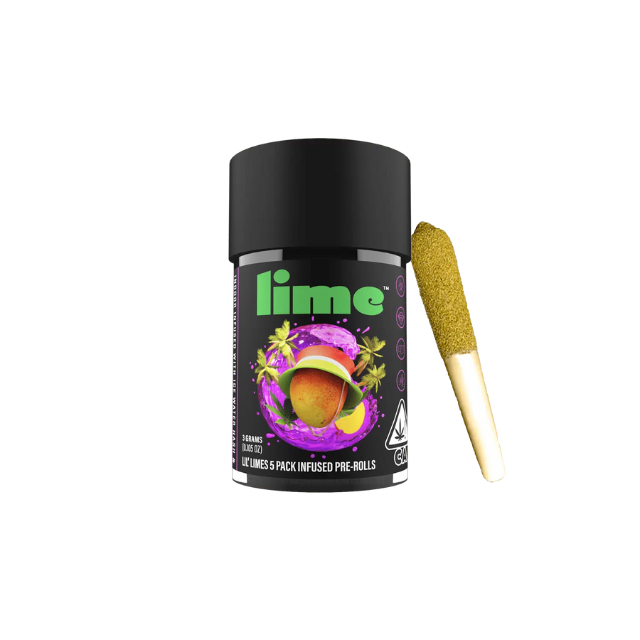 5PK- 0.6G LIL LIMES- PEACH RINGZ- INFUSED