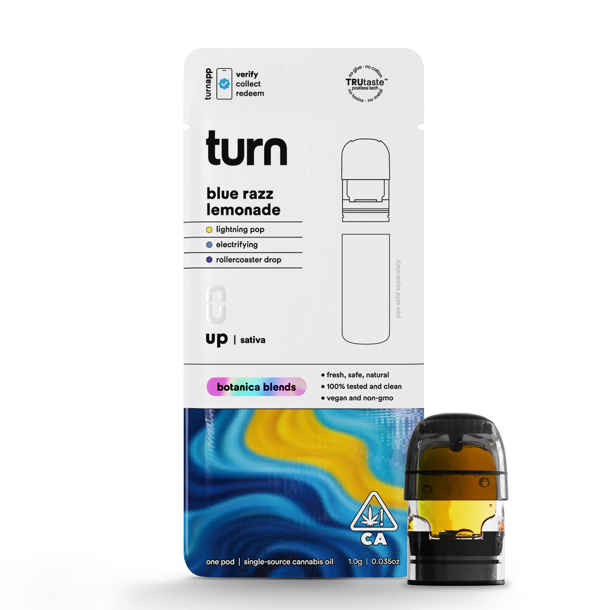 Turn - 1G- BLUE RAZZ LEMONADE- BOTANICAL BLENDS- POD Main Image