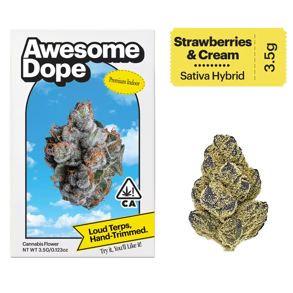 Awesome dope - 1/8 OZ- STRAWBERRIES & CREAM- PREMIUM INDOOR Main Image