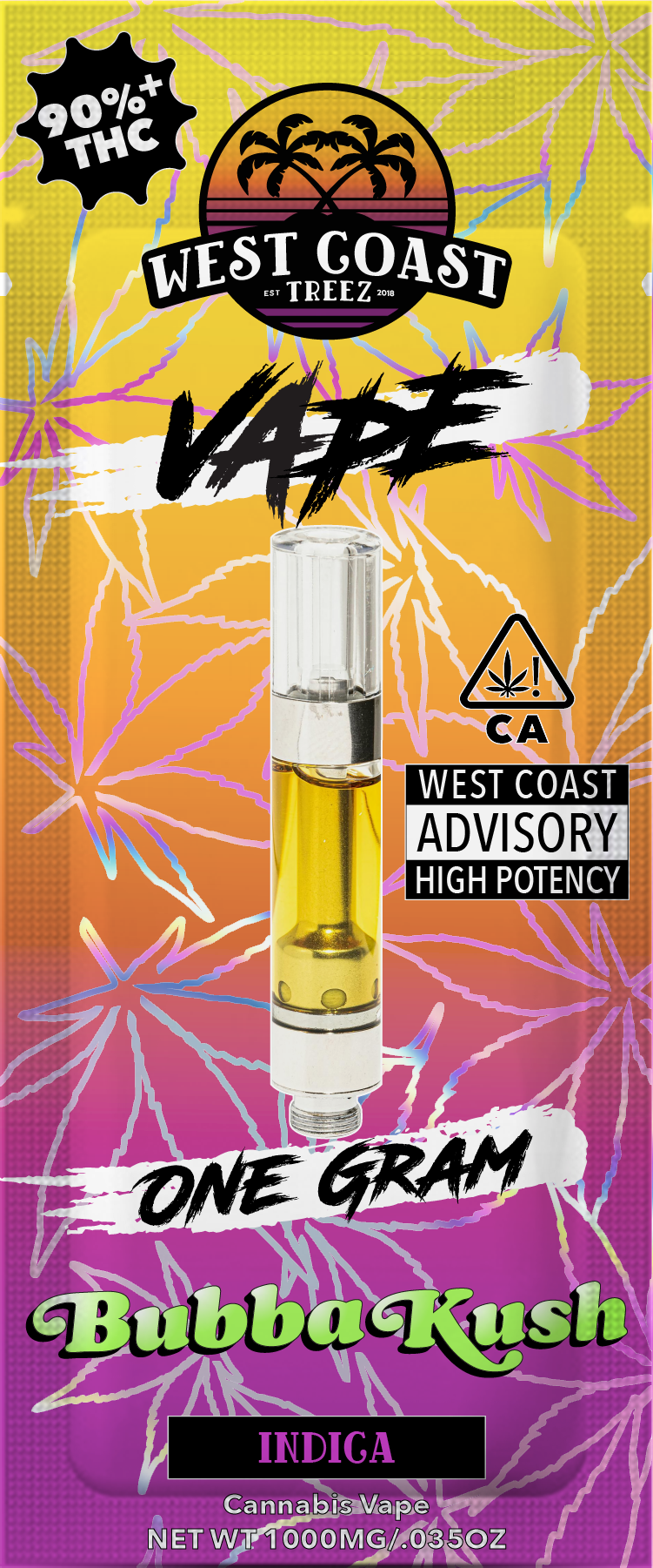1G- BUBBA KUSH- INDICA- CARTRIDGE