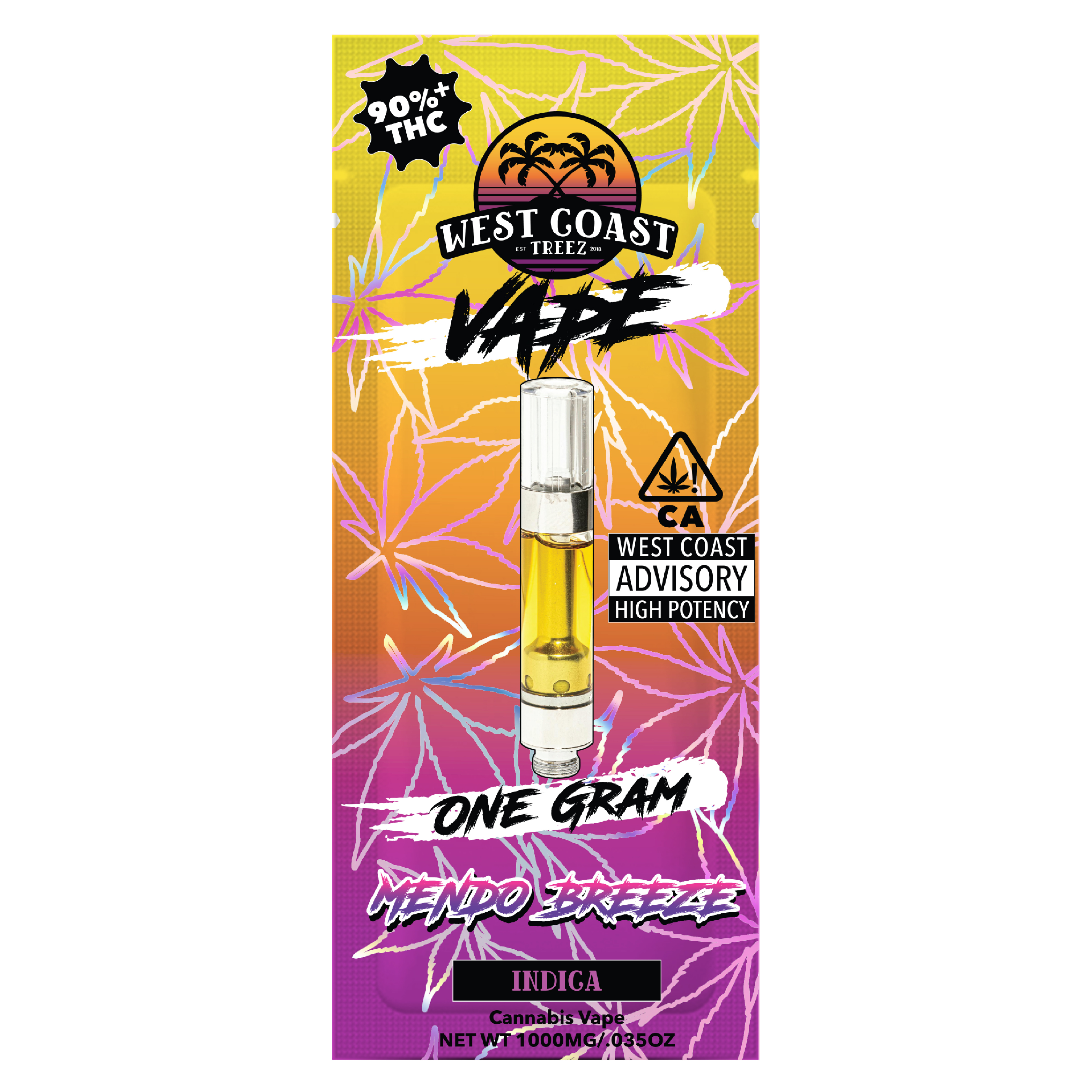 1G- MENDO BREEZE- INDICA- CARTRIDGE