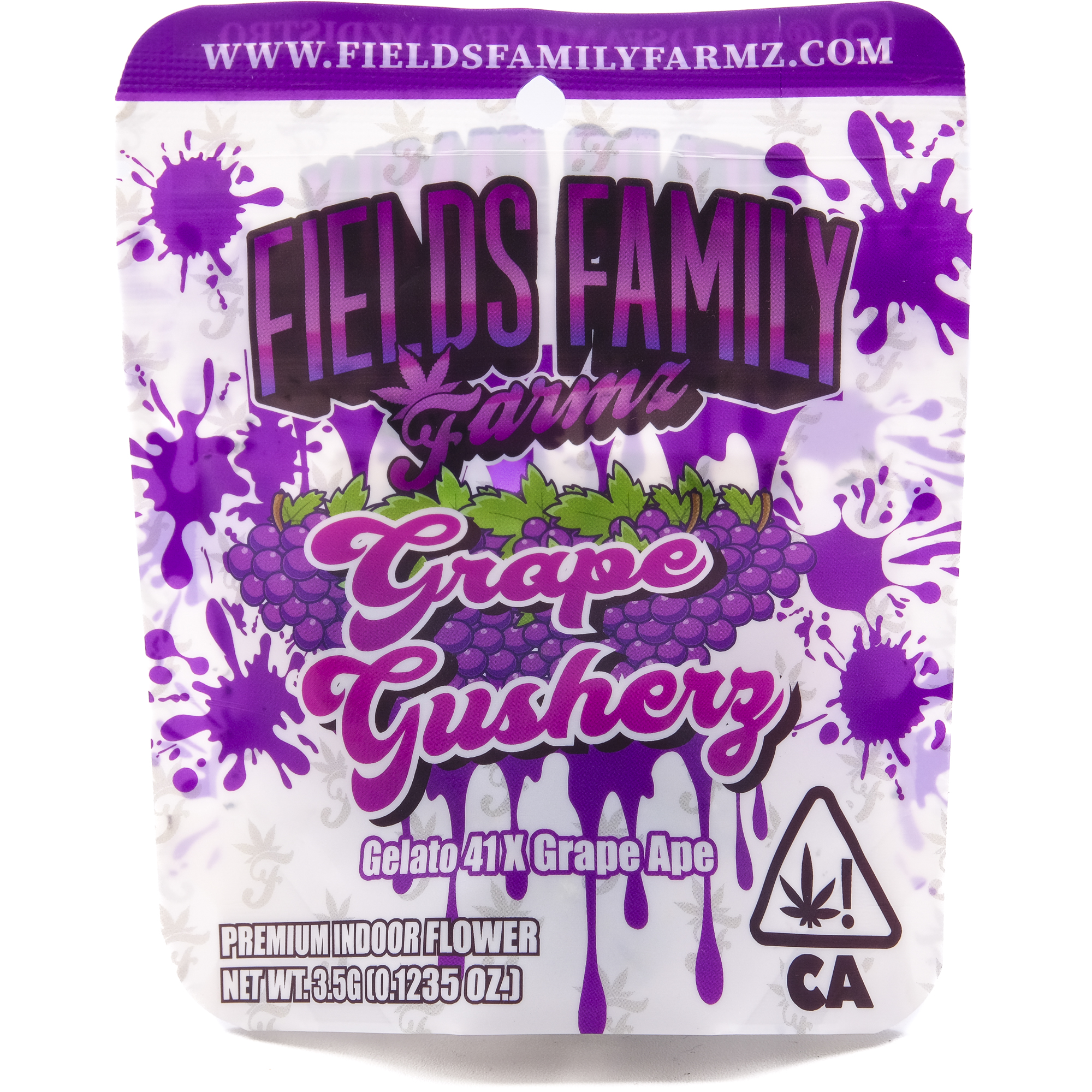 Fields family farmz - 1/8 OZ- GRAPE GUSHERZ- PREMIUM INDOOR SMALLS