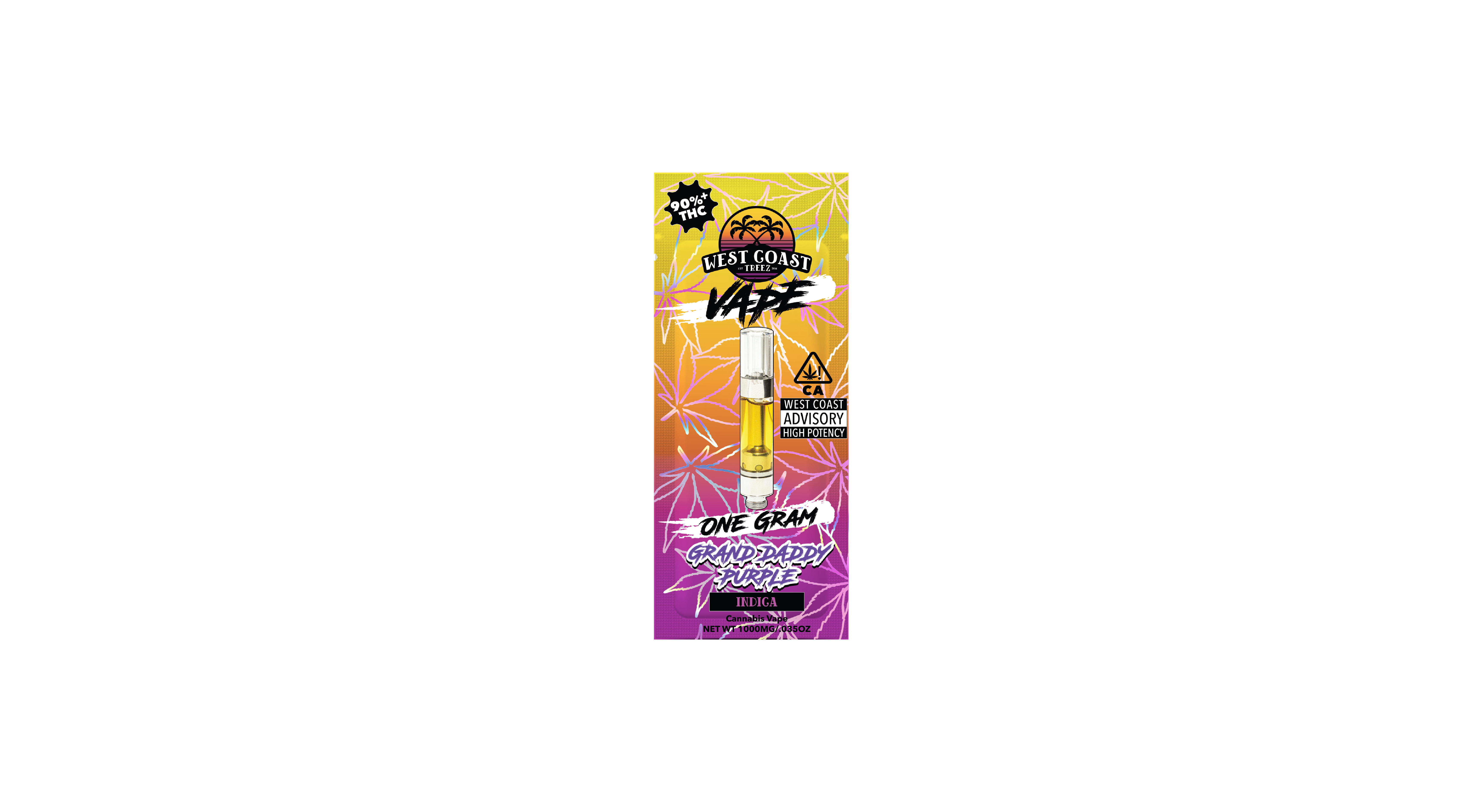 1G- GRAND DADDY PURPLE- INDICA- CARTRIDGE