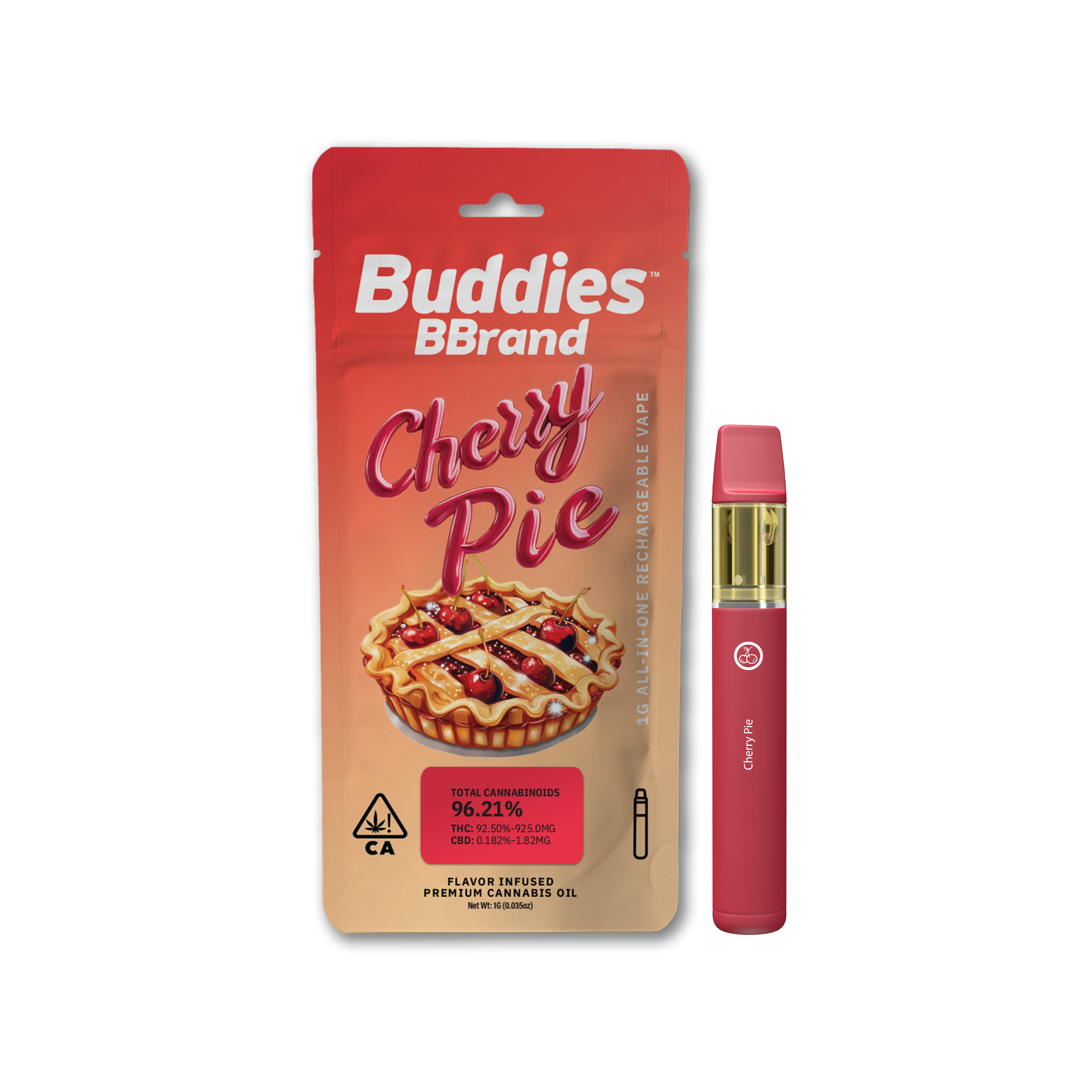 1G- CHERRY PIE- FLAVOR INFUSED-  DISPOSABLE