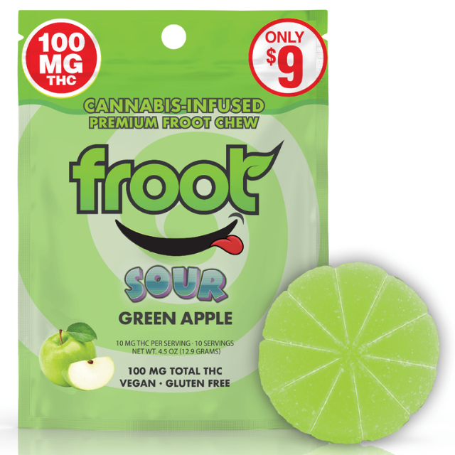 SINGLE- 100MG- SOUR GREEN APPLE- GUMMY