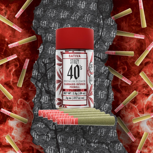 Stiiizy - 5PK- 0.5G- STRAWBERRY COUGH- 40'S- INFUSED