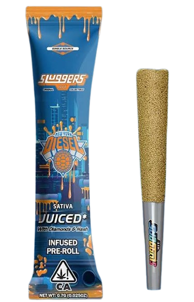 Sluggers - 0.7G- NEW YORK DIESEL- DIAMONDS & HASH- INFUSED PREROLL Main Image