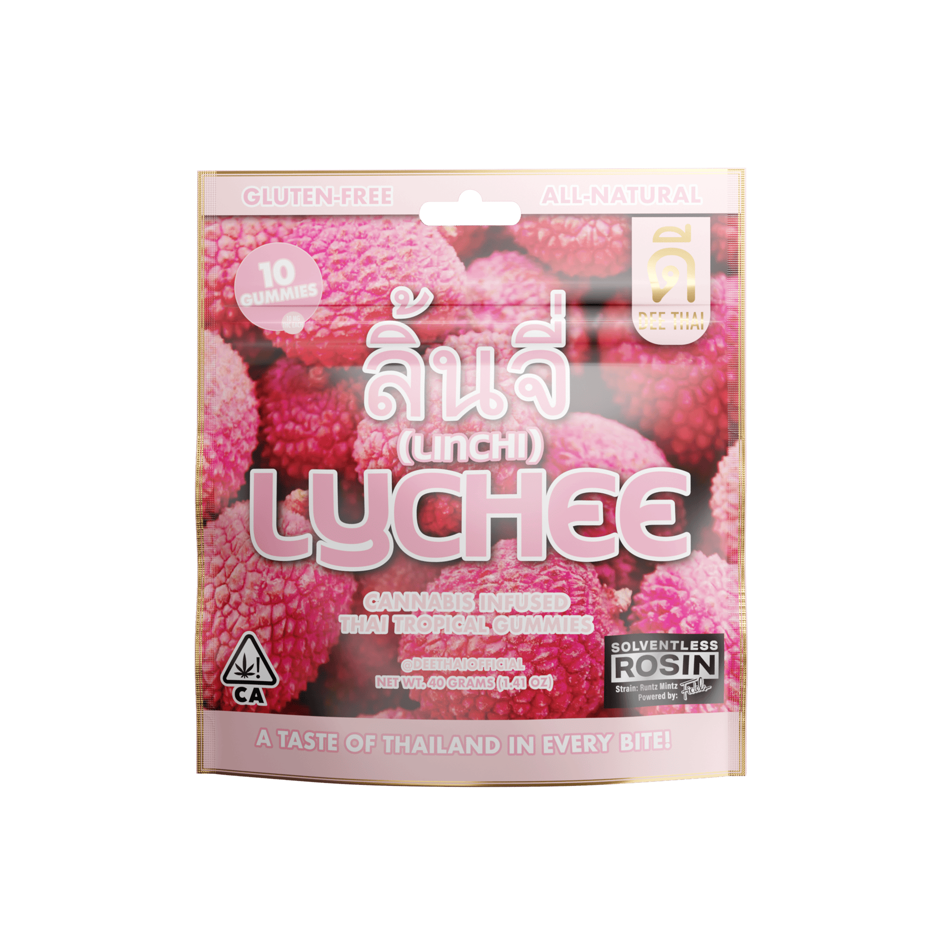 Dee thai - 10CT- LYCHEE- LIVE ROSIN GUMMIES