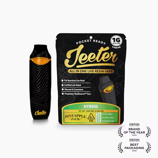 1G- PINEAPPLE JACK - LIVE RESIN- DISPOSABLE